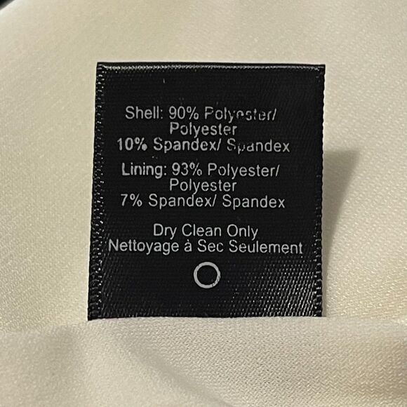 Dress The Population NWT Ivory Gwen Bodycon Midi Dress Strap Detail Stretchy M - Picture 13 of 14